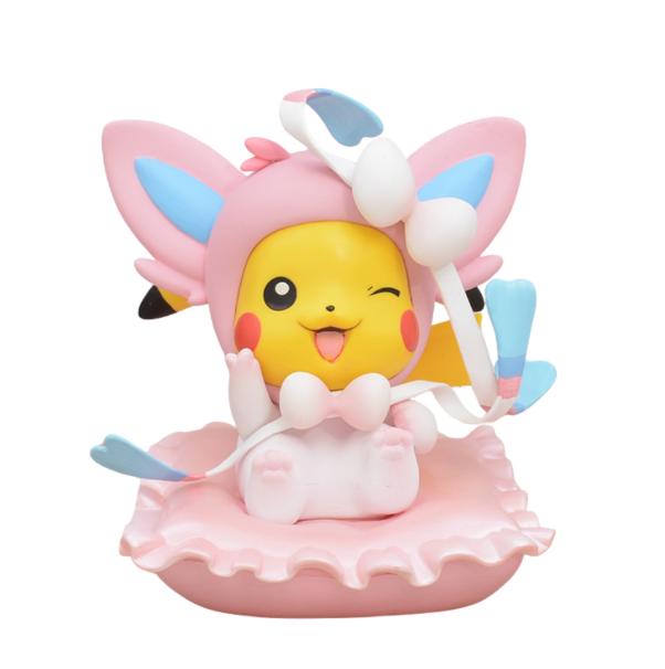 Hàng Cao Cấp - Mô Hình Pokemon pikachu hồng đeo nơ bản cao cấp