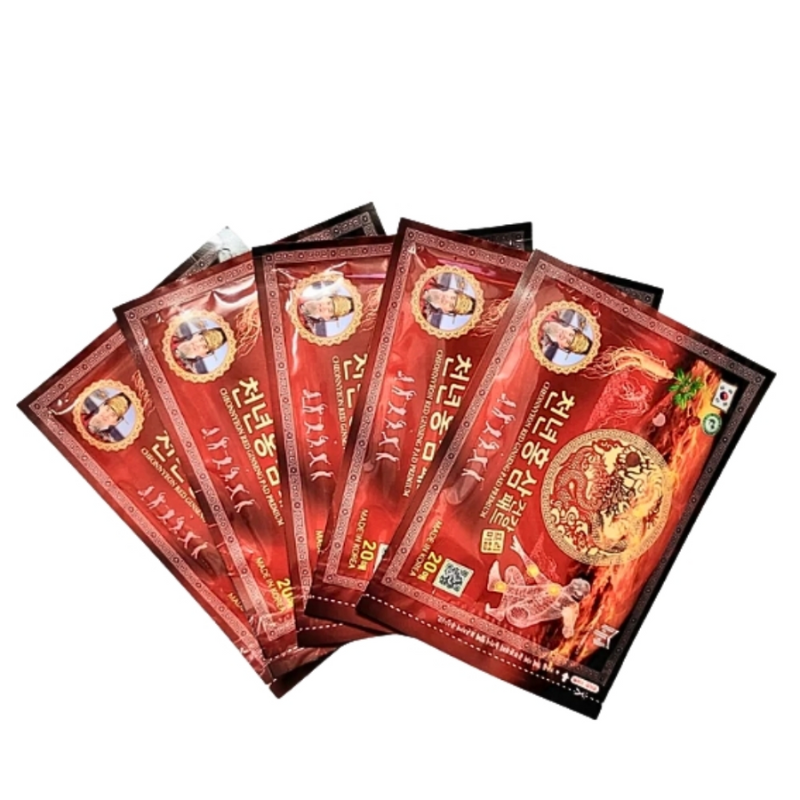 Cao dán hồng sâm trầm hương Cheonnyeon Hàn Quốc thượng hạng gói 20 miếng