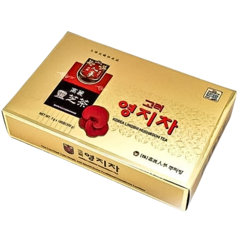 Trà linh chi Hàn Quốc Lingshi Mushroom chính hãng hộp 100 gói