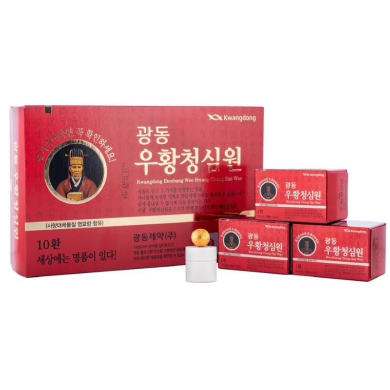 Vũ hoàng thanh tâm Kwangdong thượng hạng hộp 10 viên – An cung hàn quốc phòng đột quỵ tai biến