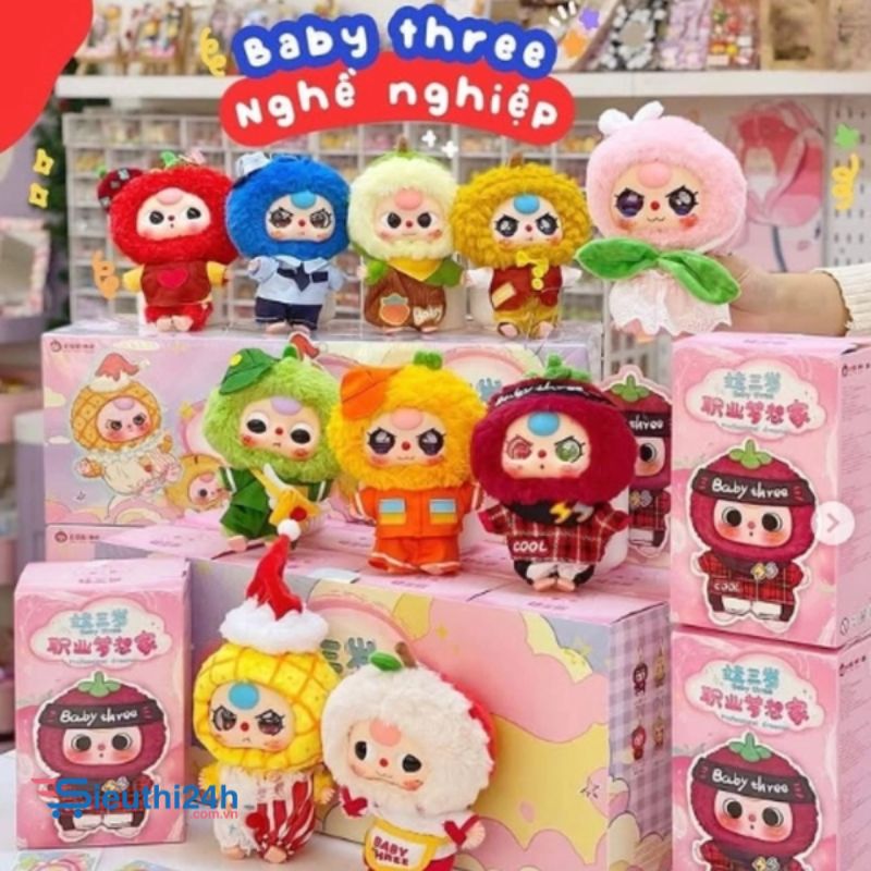 Blinbox babythree giấc mơ nghề nghiệp blind box set 8 ngẫu nhiên