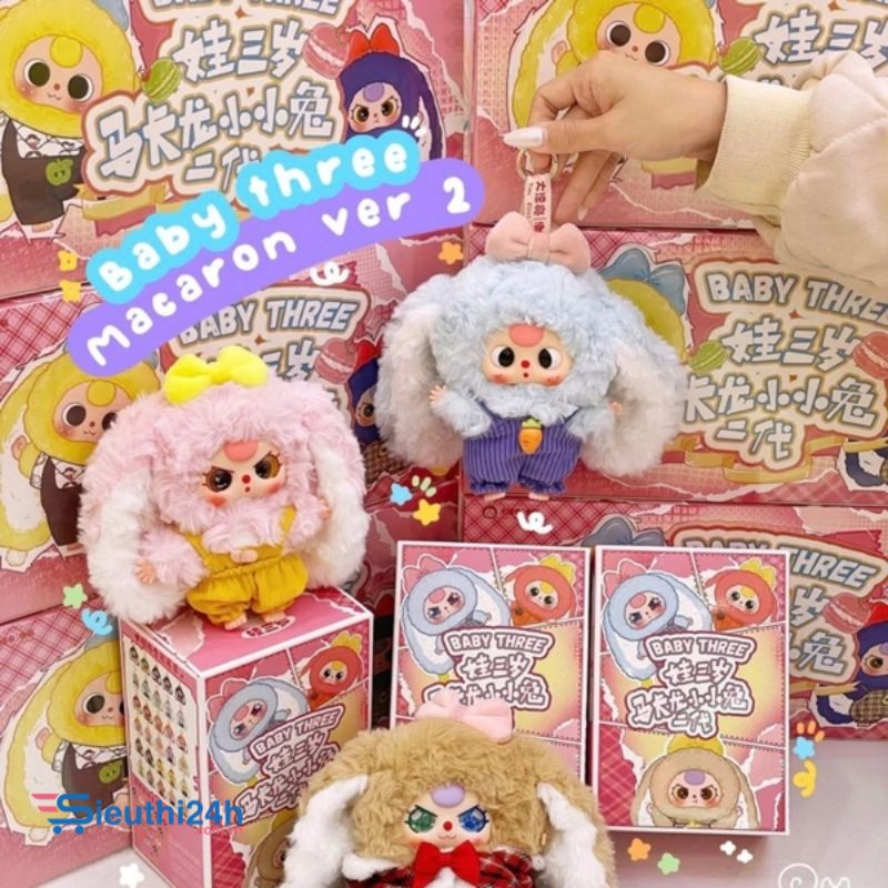 Blinbox babythree MACARON V2 blind box set 6 ngẫu nhiên