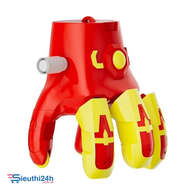 Đồ chơi găng tay vô cực đỏ vàng chạy cót có móc treo