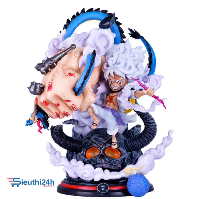Mô Hình OnePiece Luffy nika gear 5 ( tay trắng ) đại chiến kaido
