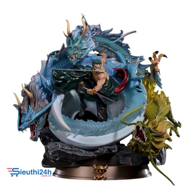Mô Hình OnePiece Zoro Tam Long size 35cm - 1 đầu 3 kiếm 3 haki siêu ngầu