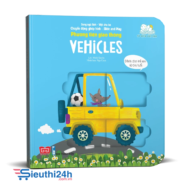 Sách tương tác - Chuyển động ghép hình - Slide and Play - Phương tiện giao thông - Vehicles