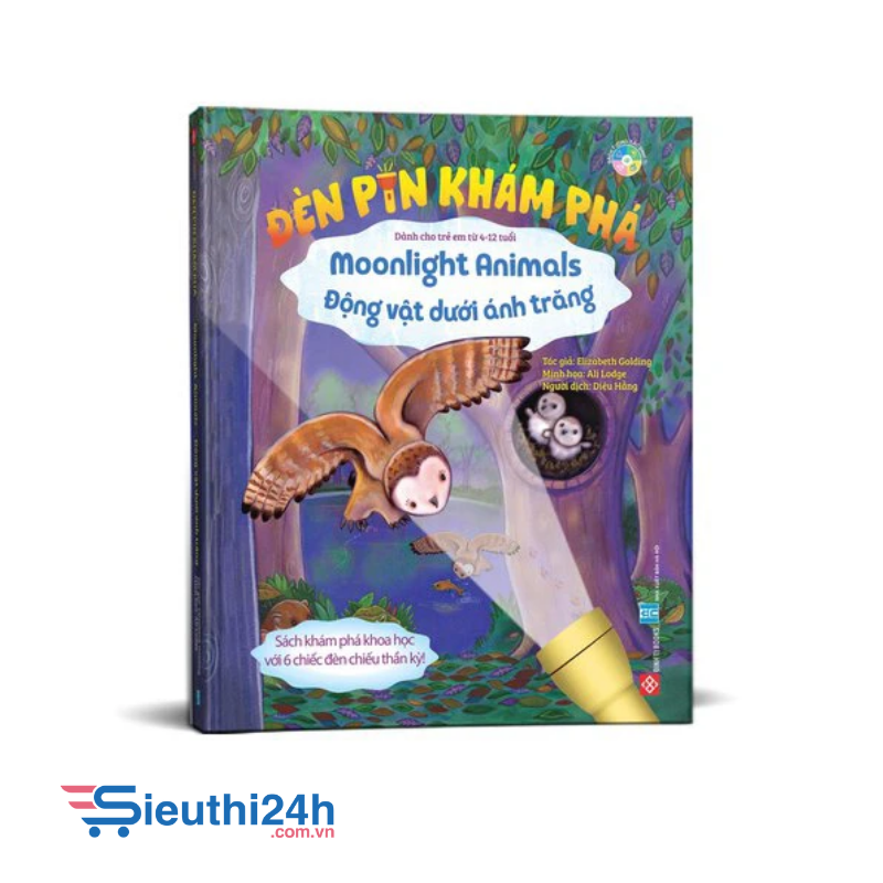 Sách Đèn pin khám phá - Moonlight Animals - Động vật dưới ánh trăng