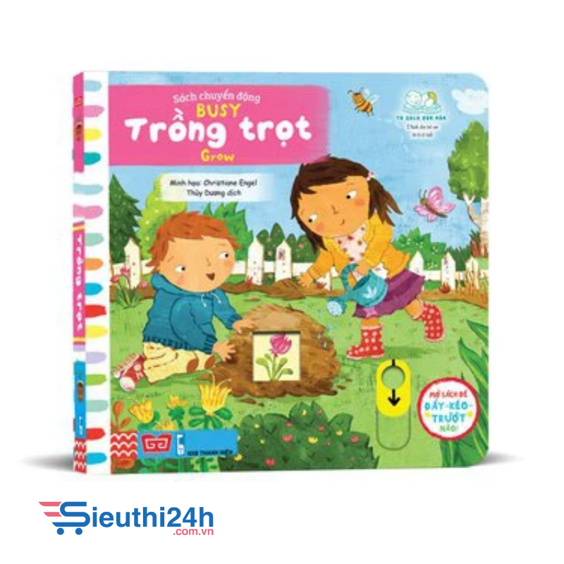 Sách tương tác - Sách chuyển động - Busy - Grow - Trồng trọt