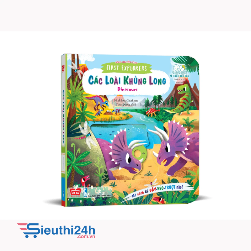 Sách tương tác - Sách chuyển động - First explorers - Dinosaurs - Các loài khủng long