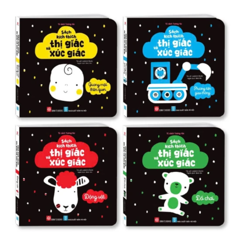 Sách kích thích thị giác và xúc giác (combo 4 cuốn )