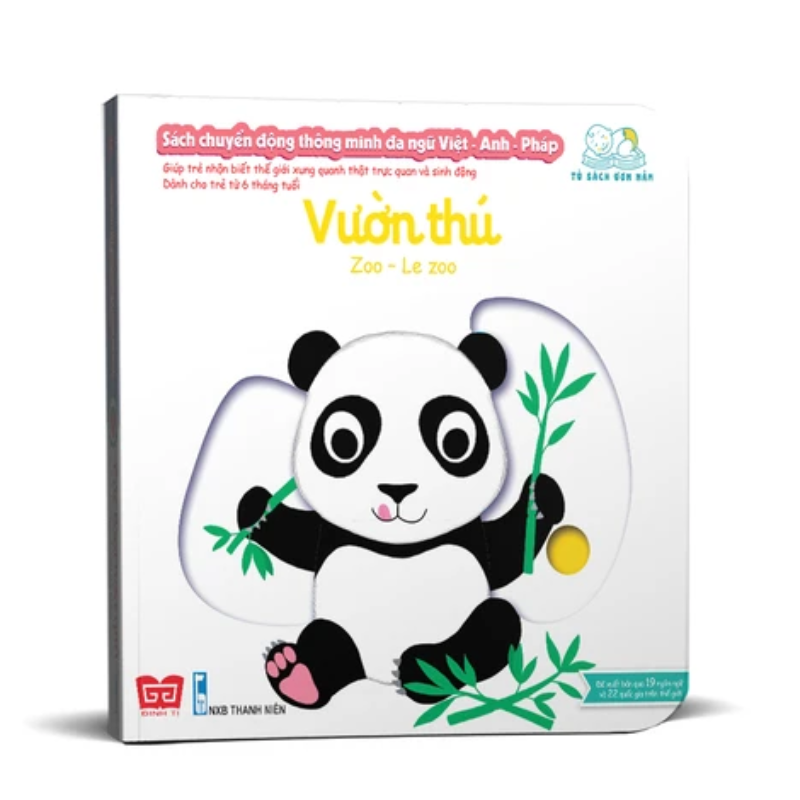 Sách tương tác - Sách chuyển động thông minh đa ngữ Việt - Anh - Pháp: Vườn thú – Zoo – Le zoo