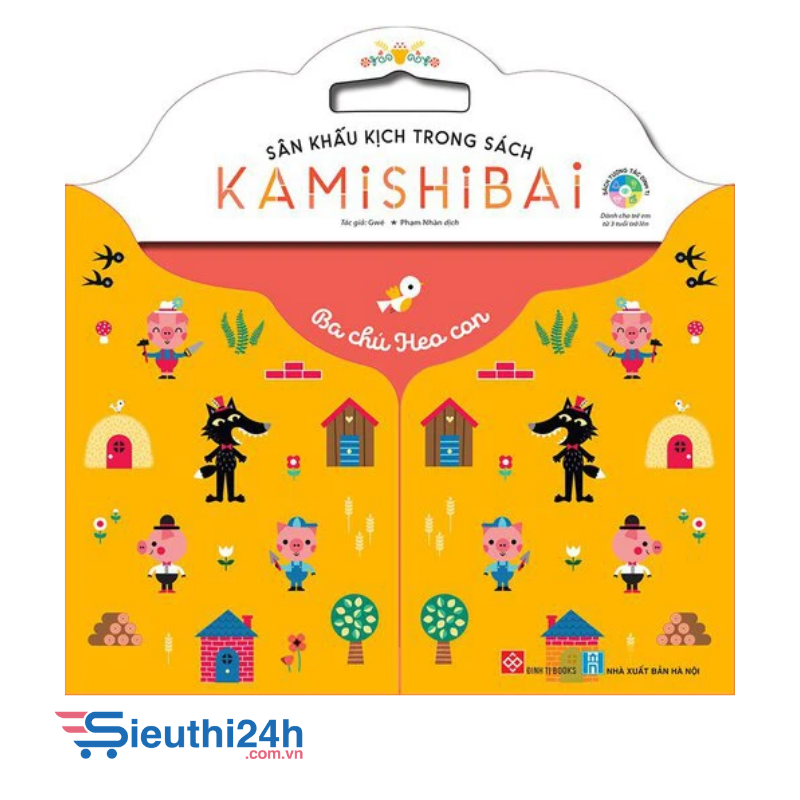 Sách Sân khấu kịch trong sách - KAMISHIBAI- Ba chú Heo con