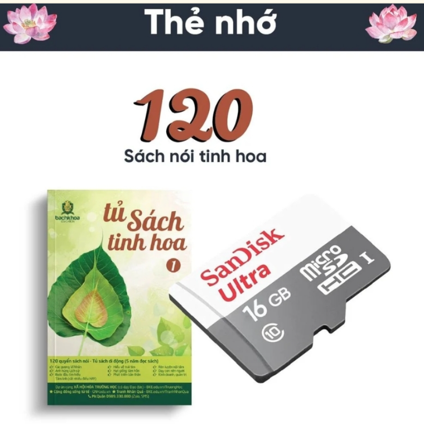 Thẻ Nhớ 120 Sách Nói Tinh Hoa