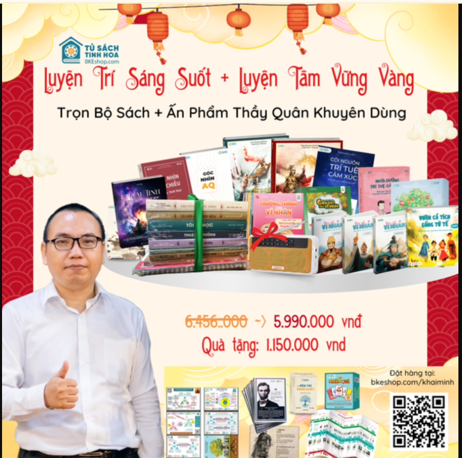 Trọn Bộ Sách Ấn Phẩm Thầy Quân Khuyên Dùng Luyện Trí Sáng Suốt và Luyện Tâm Vững Vàng