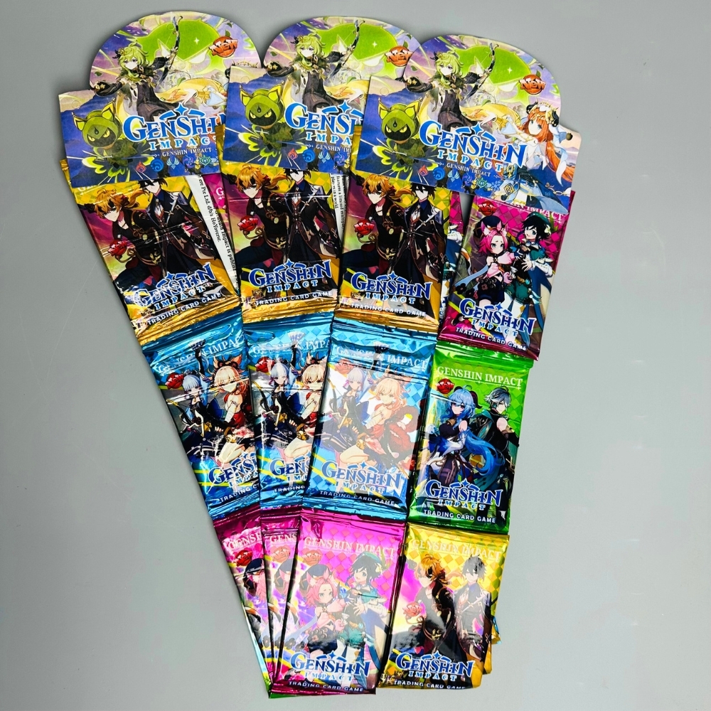 Dây pack thẻ genshin impact- 1 túi có 3 dây - 1 dây có 12 pack - 1 pack có 5 thẻ n3-k32-t3-s3