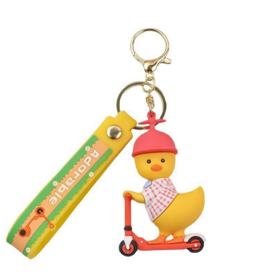 Móc khóa vịt mũ đỏ - Dây móc dài : 10cm - Mô Hình Cao : 6cm - Nặng : 50gram - No Box : bọc túi OPP