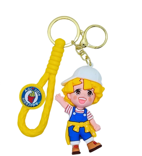 Móc Khóa Zenitsu - Dây móc dài : 9.5cm - Mô Hình Cao : 8.3cm - Nặng : 50gram - No Box : bọc túi OPP N3-K17-T4-S1