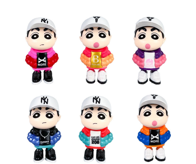 Mô Hình bộ 6 Shin bút chì cosplay - Cao 9.5cm - nặng 300gram - Figure Cậu Bé Bút Chì