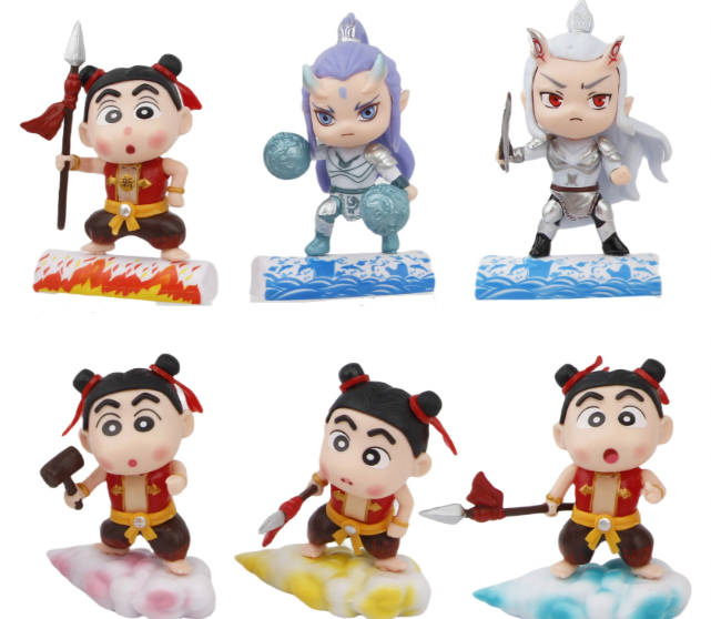 Mô Hình bộ 6 shin cosplay natra ngao bính - Cao : 8cm - Nặng : 290gram - Figure Natra