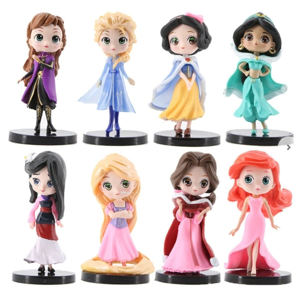 Mô Hình Bộ 8 các công chúa trong Disney - cao 10cm - nặng 300Gram - Figure Disney