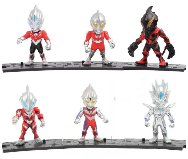 Mô Hình Bộ chibi 6 nhân vật siêu nhân điện quang bản A - Cao 6-7cm - nặng 150gram - Phụ Kiện : Đế Ghép - Figure Siêu Nhân