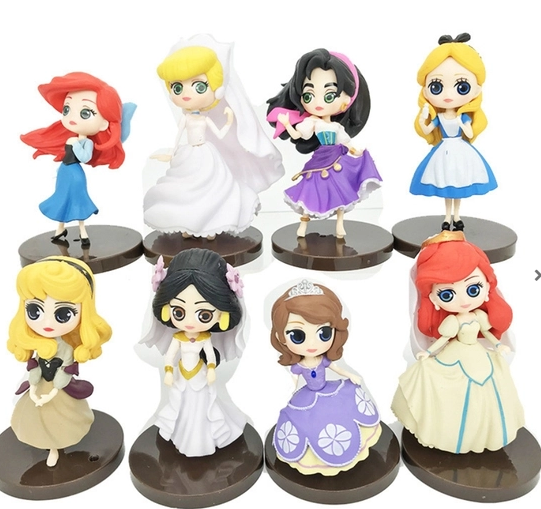 Mô Hình búp bê bộ 8 công chúa - Cao 8.5cm - nặng 300gram - Figure Búp Bê Công Chúa