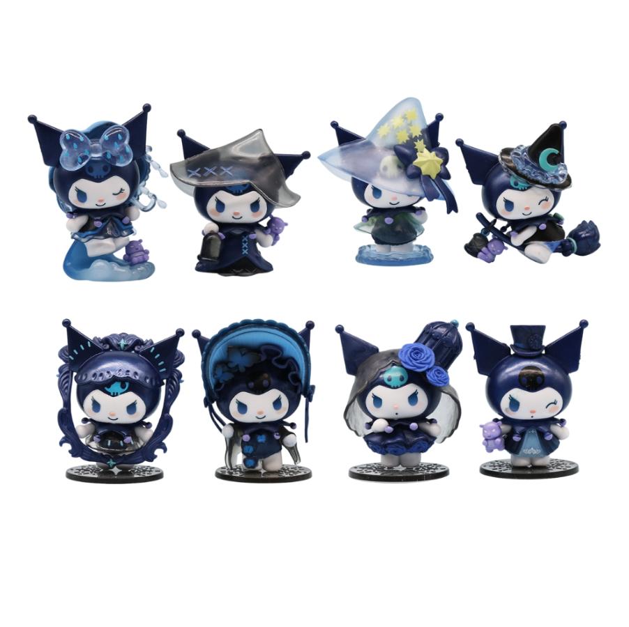 Mô hình kuromi Bộ 8 Melody Gemini Pudding Dog Cinnamon Dog Kuromi có đế - cao 7.5 - 9cm - Nặng 500gram - No box