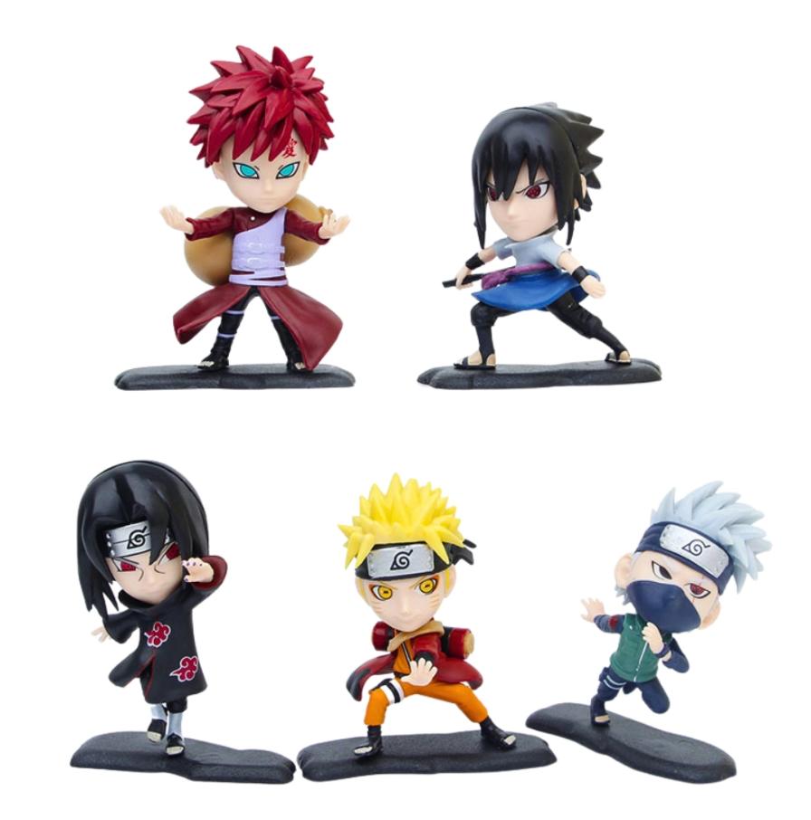 Mô hình Naruto Bộ 5 nhân vật naruto . gara . kakashi . itachi . sasuke