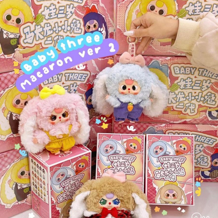 Blinbox babythree MACARON V2 blind box set 6 ngẫu nhiên
