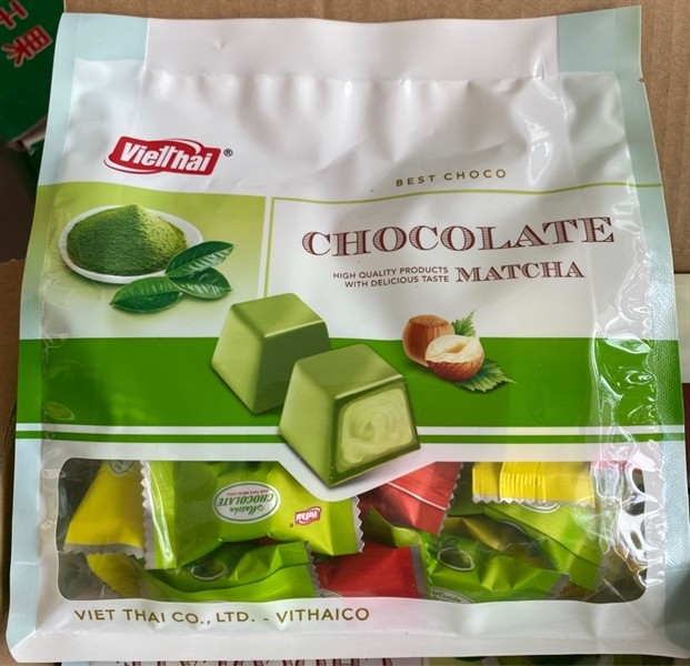 Kẹo chocoolate vị Matcha trà xanh Việt thái_225g