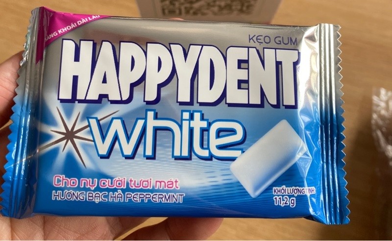 Kẹo gum happident white 11,2gr