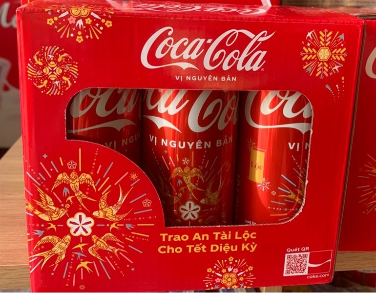 Hộp coca lon túi xách (6lon)