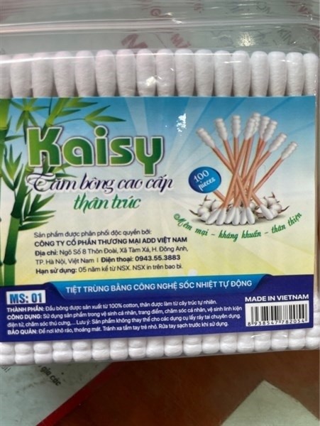 Tăm bông than trúc cao cấp U100 kaisy (gói)