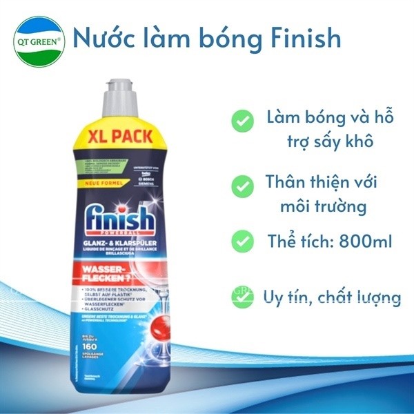 Nước làm bóng và khô bát đĩa Finish dishwasher shine & dry 800ml