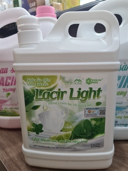 Nước rửa chén Lacir Light hương chanh bạc hà sương mai