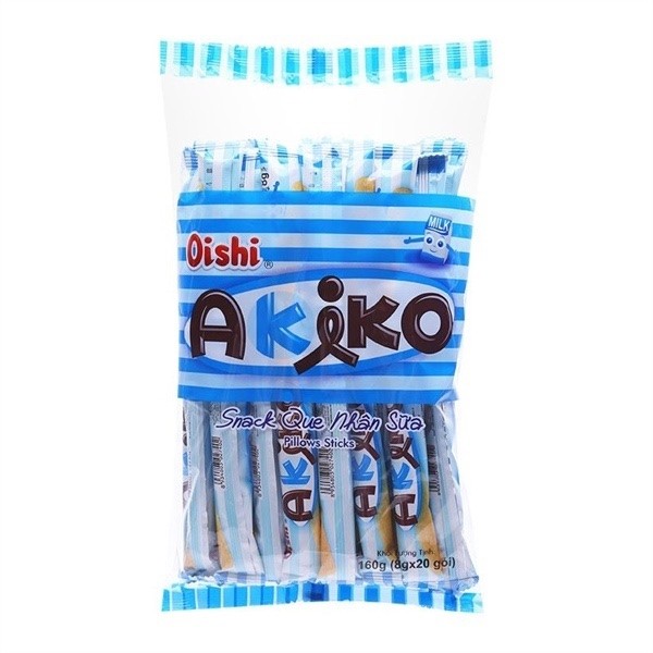 Snack que nhân sữa akiko gói 160G