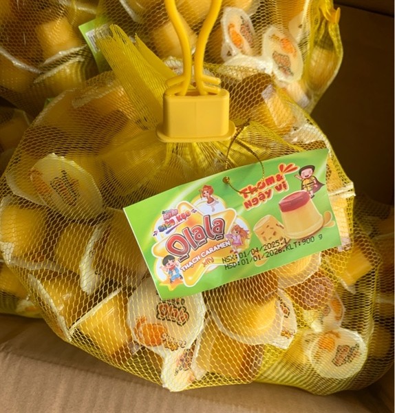 Thạch túi lưới caramen olala 900g