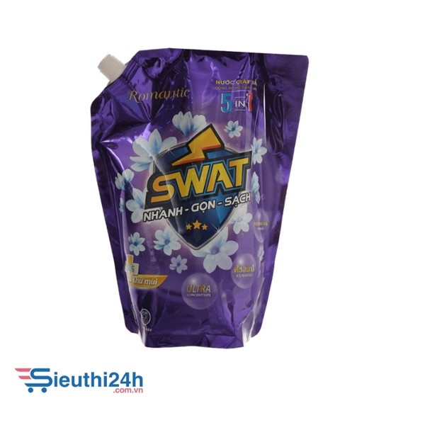 Nước giặt xả Swat Romantic hương hoa thiên nhiên 3.5kg