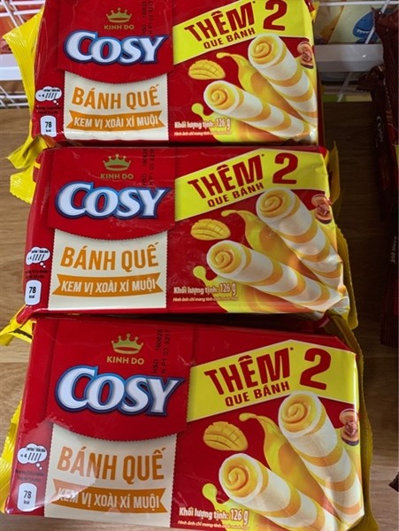 Bánh quế Cosy vị xoài