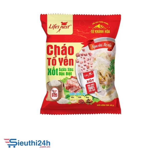 Cháo tổ yến Xốt sườn Non đặc biệt 40g Life