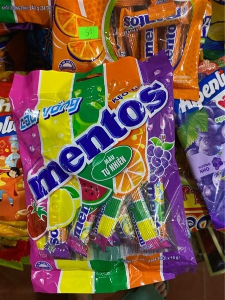 Keo mentos cầu vồng