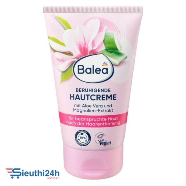 Kem dưỡng sau cạo, tẩy lông Balea Hautcreme làm dịu da 125ml