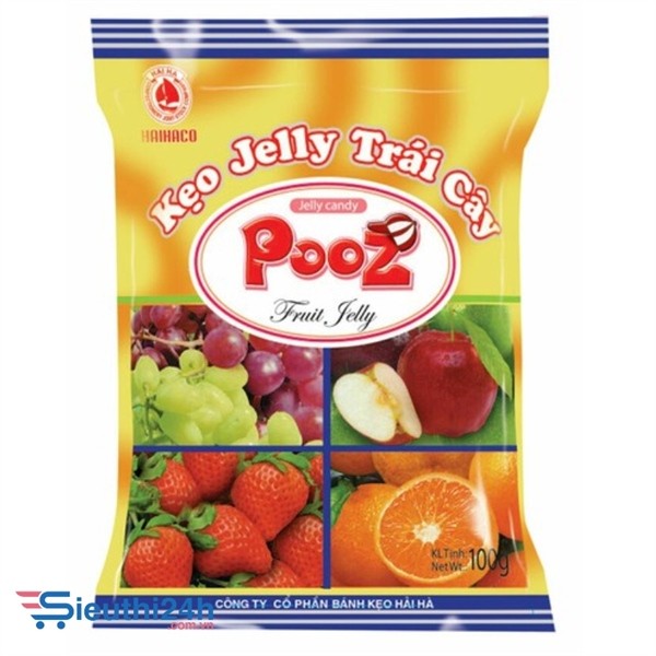 Kẹo Jelly Pooz trái cây tổng hợp 100g