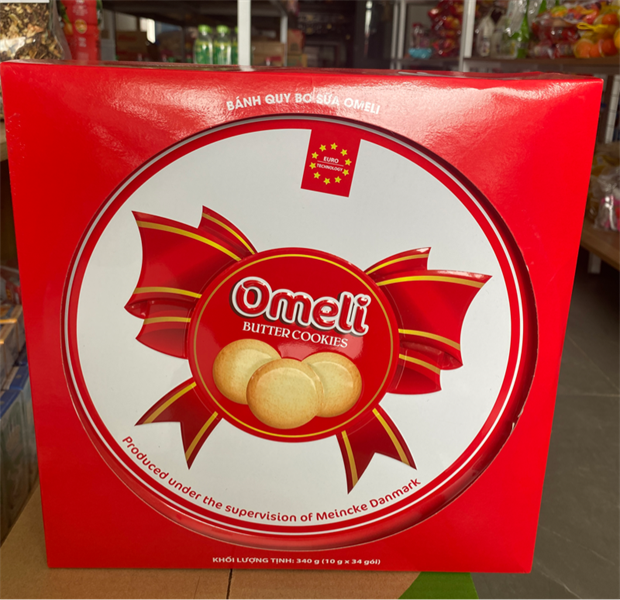 Bánh quy bơ Omeli butter Cookies hộp 340g