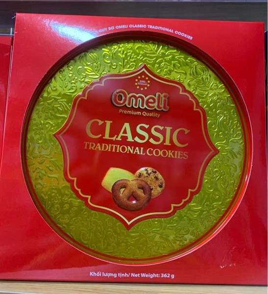 Bánh Omeli Classic xanh đỏ 362g