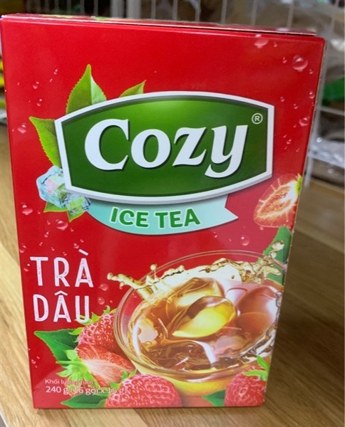 Trà tan cozy hương dâu 16 gói x 15g