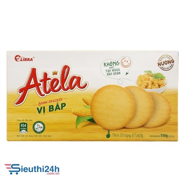 Bánh Atela vị bắp giòn hộp 342gr