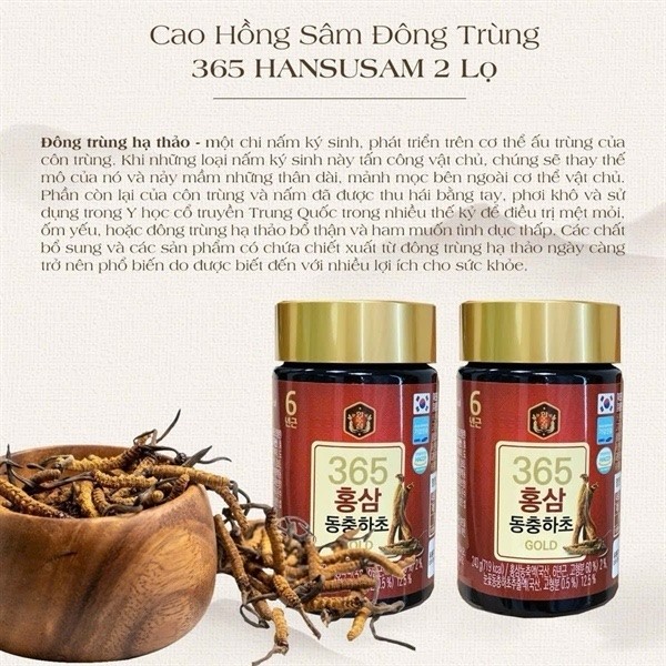 Cao hồng sâm đông trùng hạ thảo 365