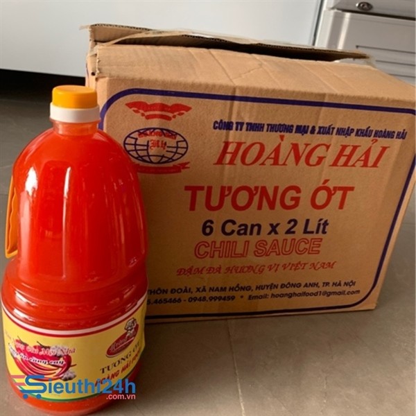 Tương ớt Hoàng Hải 2 lít thùng 6 can