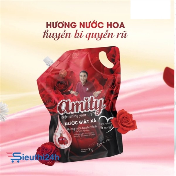 Nước giặt xả Amity 5 trong 1 hương nước hoa huyền bí 3,6kg